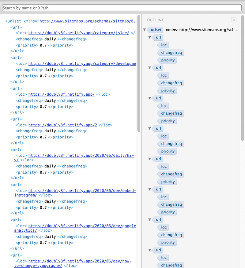 gatsby-plugin-sitemap 의 결과