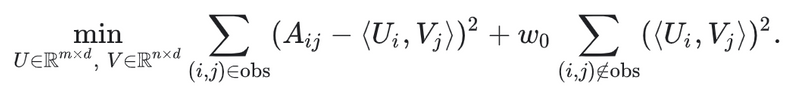 Weighted Matrix Factorization (출처: https://developers.google.com/machine-learning/recommendation/collaborative/matrix)